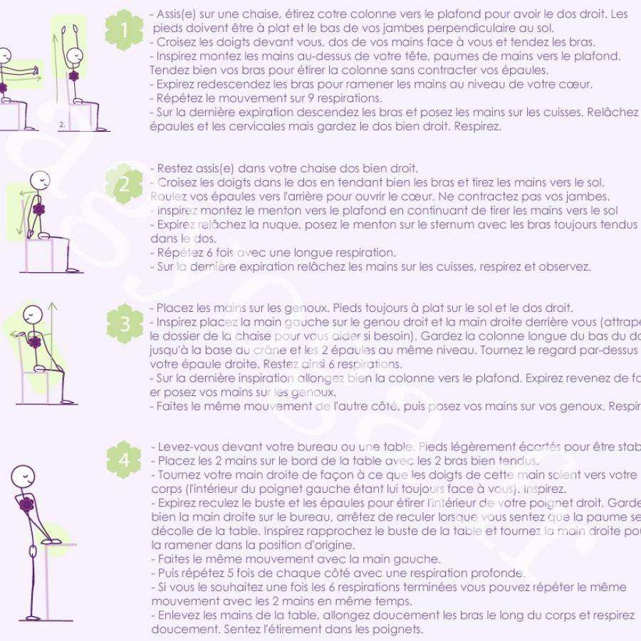 Fiche 4 – Détente au travail : le dos, les épaules et la nuque